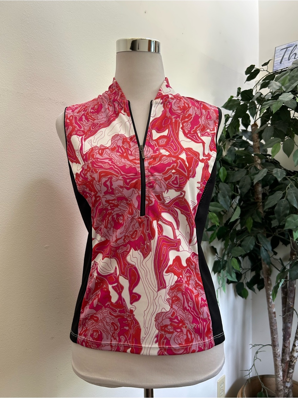 Terry Floral Sleeveless Top